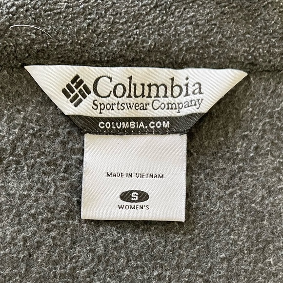 Columbia Charcoal Gray Fleece Zip Up Jacket GUC - Picture 4 of 6